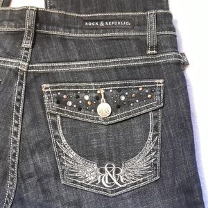 Rock & Republic Kasandra Mid Rise Straight Jeans 8